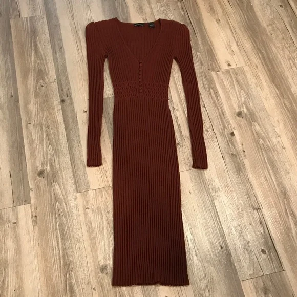 soft knit maxi dress A-Line Diamond Pattern Soft Knit Maxi Dress main image 1
